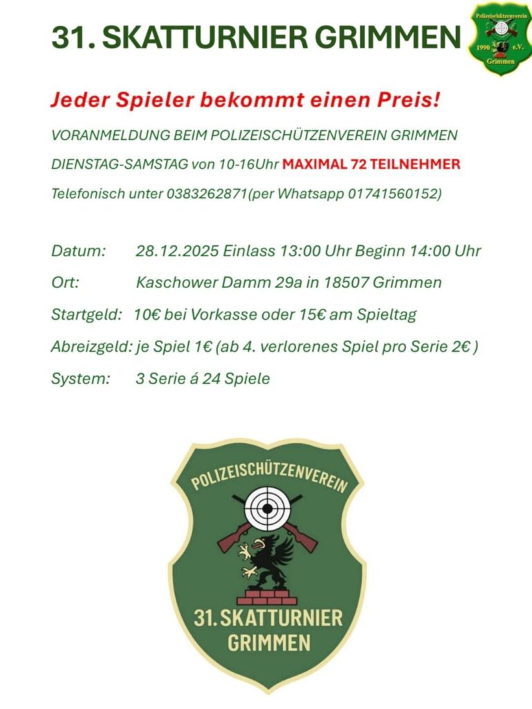 Skatturnier 28.12.2025